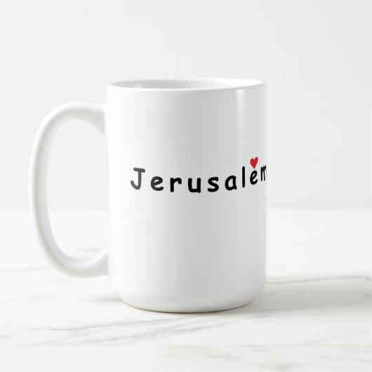 Ik hou van Jeruzalem Israël Koffiemok (Links)