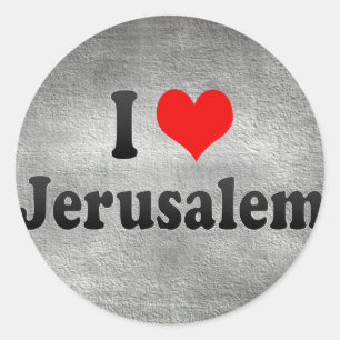 Ik hou van Jeruzalem, Israël Ronde Sticker