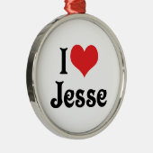 Ik hou van Jesse Metalen Ornament (Rechts)