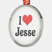 Ik hou van Jesse Metalen Ornament (Links)