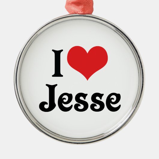 Ik hou van Jesse Metalen Ornament (Voorkant)
