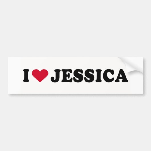 IK HOU VAN JESSICA BUMPERSTICKER (Voorkant)