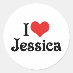 Ik hou van Jessica Ronde Sticker