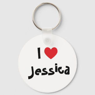 Ik hou van Jessica-sleutelhanger Sleutelhanger