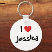 Ik hou van Jessica-sleutelhanger Sleutelhanger (Voorkant)