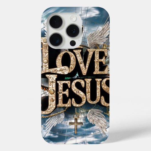 Ik hou van Jesus #4 Hoesje-Mate iPhone Case (Achterkant)