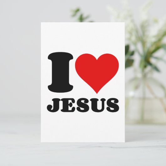 ik hou van jesus bedankkaart (Staand voorkant)