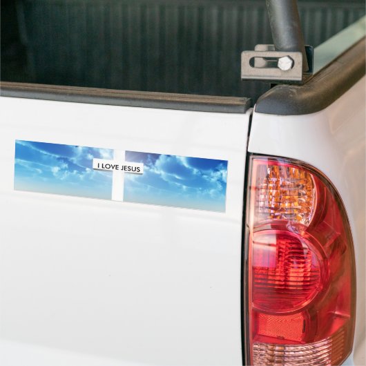 Ik hou van JESUS Bumpersticker (Op Truck)