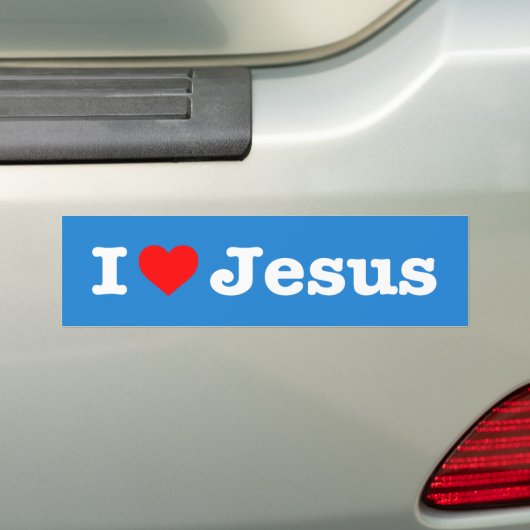 "Ik hou van JESUS" Bumpersticker (Op auto)