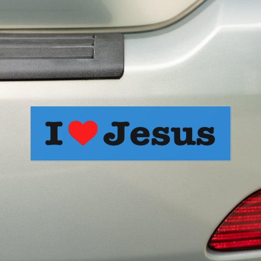 "Ik hou van JESUS" Bumpersticker (Op auto)