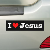 "Ik hou van JESUS" Bumpersticker (Op auto)