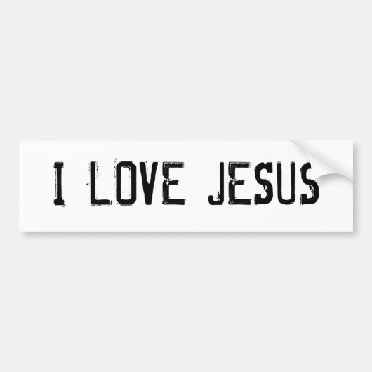 Ik hou van JESUS Bumpersticker (Voorkant)