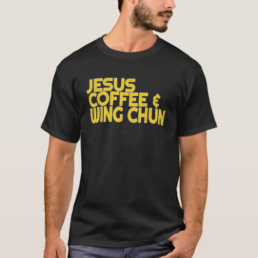 Ik hou van Jesus Coffee Wing Chun Mixed MMA Master T-shirt (Voorkant)
