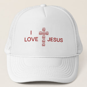 Ik hou van Jesus Cross Trucker Pet