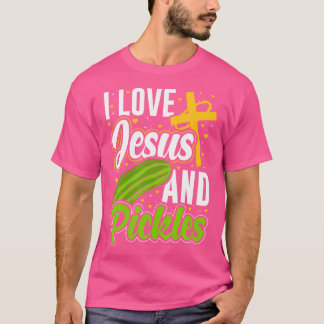Ik hou van Jesus en augurken Christelijke jongens T-shirt