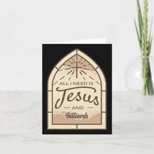 Ik hou van Jesus en biljart liefhebber Christelijk Kaart