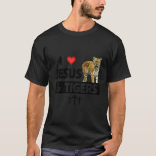 Ik hou van Jesus en tijgers Christelijke Dierenvri T-shirt