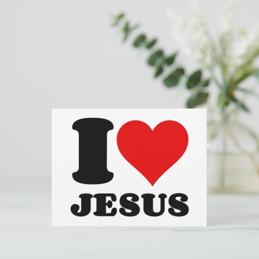 ik hou van jesus feestdagenkaart (Staand voorkant)