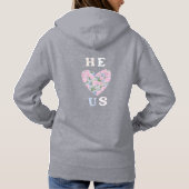 Ik hou van Jesus Floral Letter Hoodie (Achterkant)