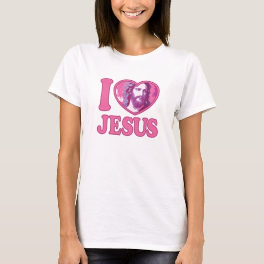 ik hou van jesus - hart t-shirt (Voorkant)