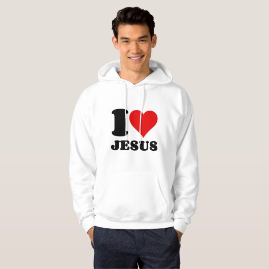 ik hou van jesus hoodie (Voorkant volledig)