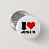 ik hou van jesus ronde button 3,2 cm (Voorkant /achterkant)