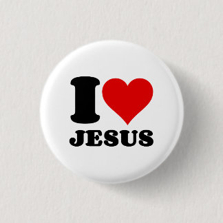 ik hou van jesus ronde button 3,2 cm