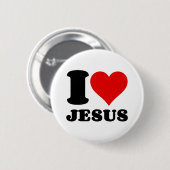 ik hou van jesus ronde button 5,7 cm (Voorkant /achterkant)