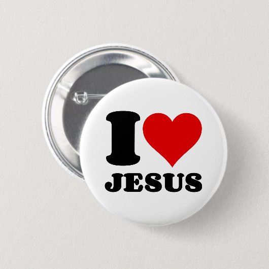 ik hou van jesus ronde button 5,7 cm (Voorkant /achterkant)