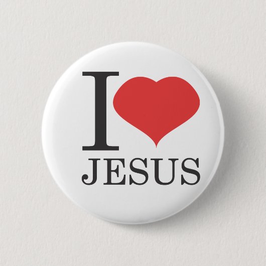 Ik hou van JESUS Ronde Button 5,7 Cm (Voorkant)
