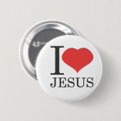 Ik hou van JESUS Ronde Button 5,7 Cm (Voorkant /achterkant)