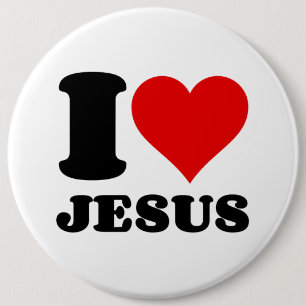 Ik hou van JESUS Ronde Button 6,0 Cm