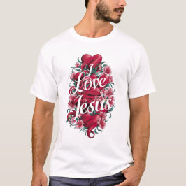 Ik hou van Jesus T-shirt religie Christelijk
