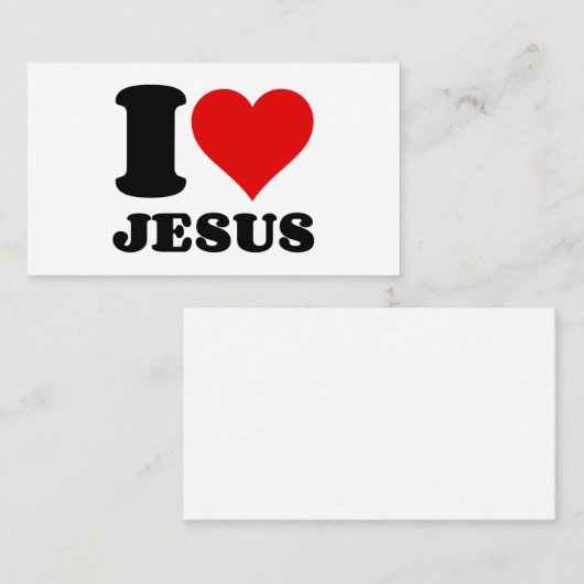 ik hou van jesus visitekaartje (Voorkant / Achterkant)