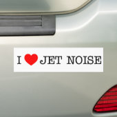 Ik hou van Jet Noise Bumpersticker (Op auto)