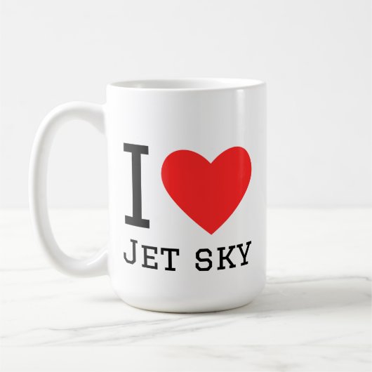 Ik hou van jet sky koffiemok (Links)