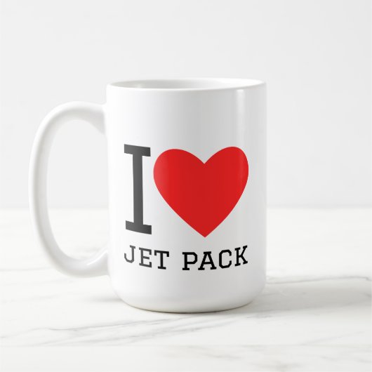 Ik hou van jetpack koffiemok (Links)