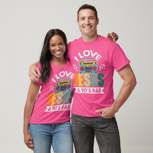 Ik hou van Jezus 90's RB T-shirt (Unisex)