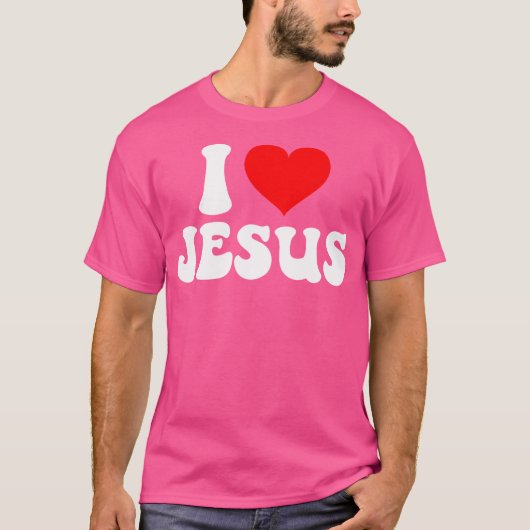 Ik hou van Jezus Bijbel Christus T-shirt (Voorkant)