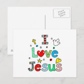 Ik hou van Jezus Briefkaart (Voorkant / Achterkant)