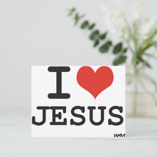 Ik hou van Jezus Briefkaart (Staand voorkant)