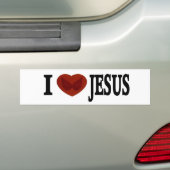 Ik hou van Jezus Bumpersticker (Op auto)