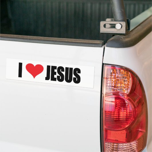 Ik hou van Jezus Bumpersticker (Op Truck)