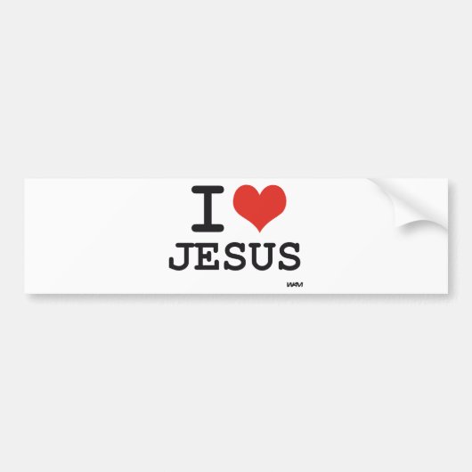 Ik hou van Jezus Bumpersticker (Voorkant)