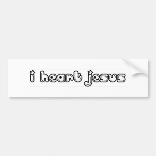 ik hou van Jezus Bumpersticker (Voorkant)