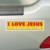 Ik hou van Jezus Bumpersticker (Op auto)