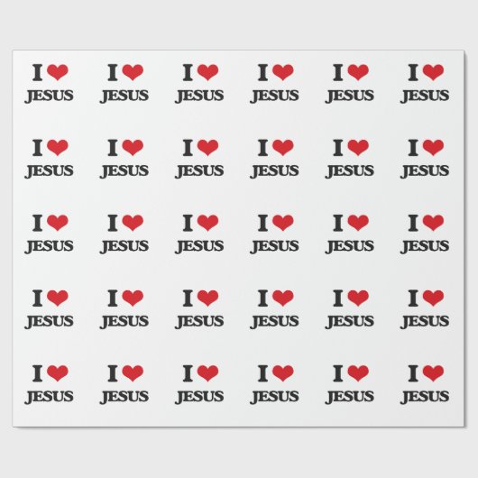 Ik hou van Jezus Cadeaupapier (Vlak)