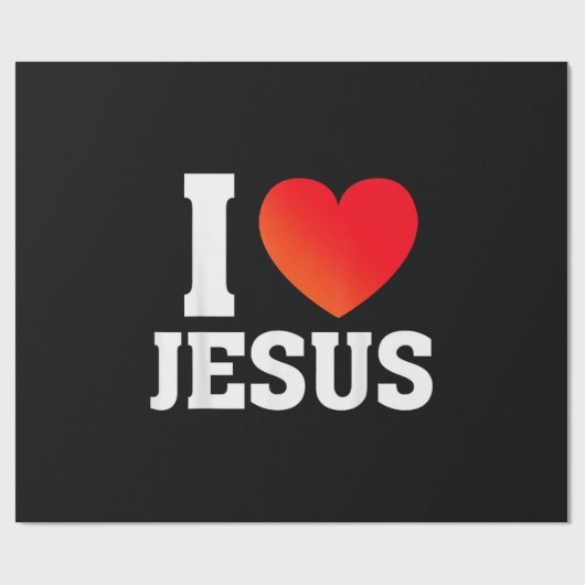 Ik hou van Jezus Cadeaupapier (Vlak)