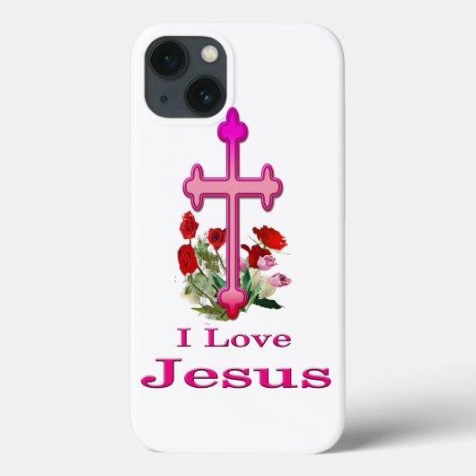 Ik hou van Jezus cadeautjes Case-Mate iPhone Case (Achterkant)