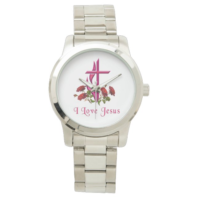Ik hou van Jezus cadeautjes Horloge (Voorkant)